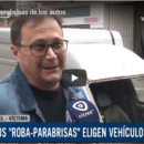 Video: En Rosario se roban hasta los parabrisas de los autos