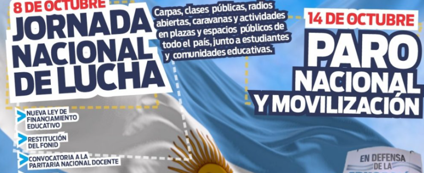 Los docentes comenzaron con el plan de lucha con actividades de visibilización en todo el país