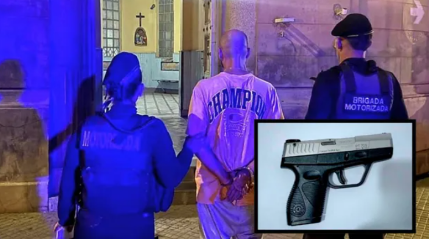 Detuvieron a un hombre de 43 años con un arma de guerra cargada con cinco balas en bulevar Pellegrini y 25 de Mayo