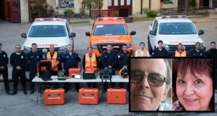 Bomberos voluntarios de Santa Fe viajaron a Chubut para buscar a la pareja de jubilados desaparecidos