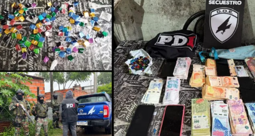 Fueron a secuestrar una moto y se encontraron con un búnker: un detenido, $800 mil y 120 dosis de cocaina secuestrados
