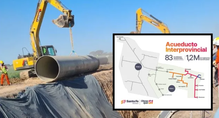 Santa Fe y Córdoba aceleran el Acueducto Biprovincial: licitan dos nuevos tramos por más de $165 mil millones