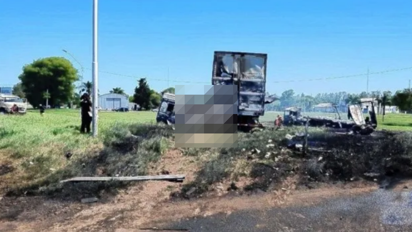 Tragedia en la Ruta 34, en Arrufó: dos muertos y un herido grave tras un choque e incendio de camiones