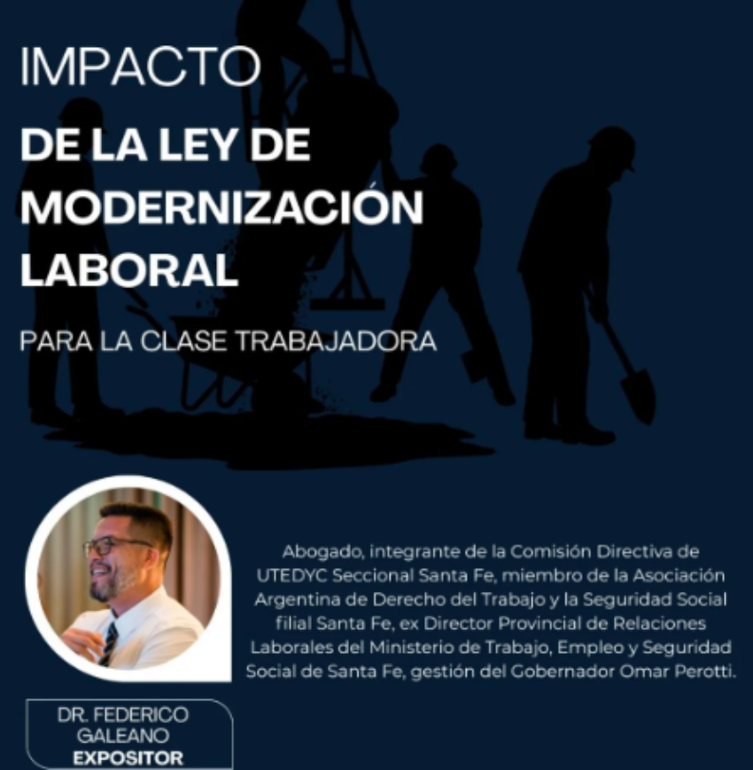 El PJ santafesino invita a participar sobre el impacto de la reforma a la ley laboral