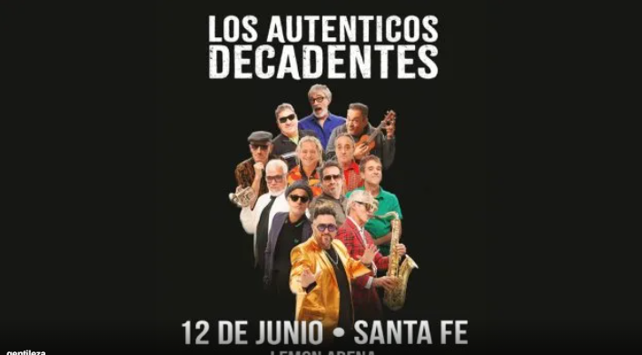 Los Auténticos Decadentes llegan a Santa Fe para una noche llena de clásicos y fiesta