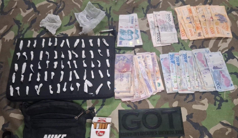 Detuvieron a un hombre con cocaína y dinero tras un intento de fuga en San Lorenzo