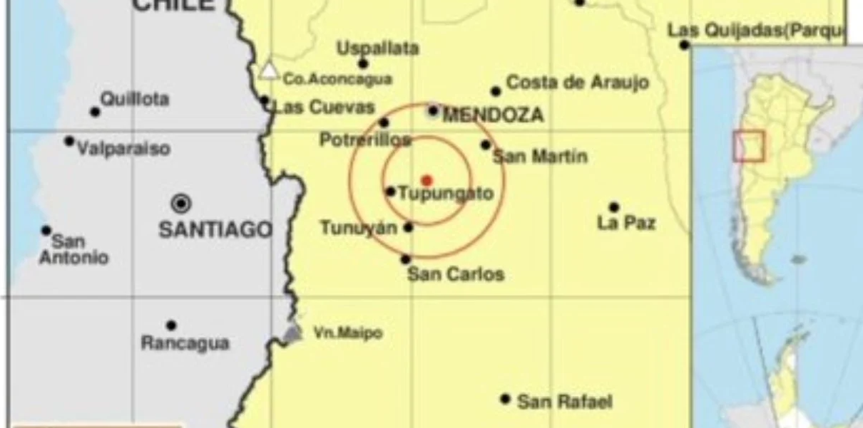 Un sismo de magnitud 4,3 sacudió a Mendoza durante la madrugada