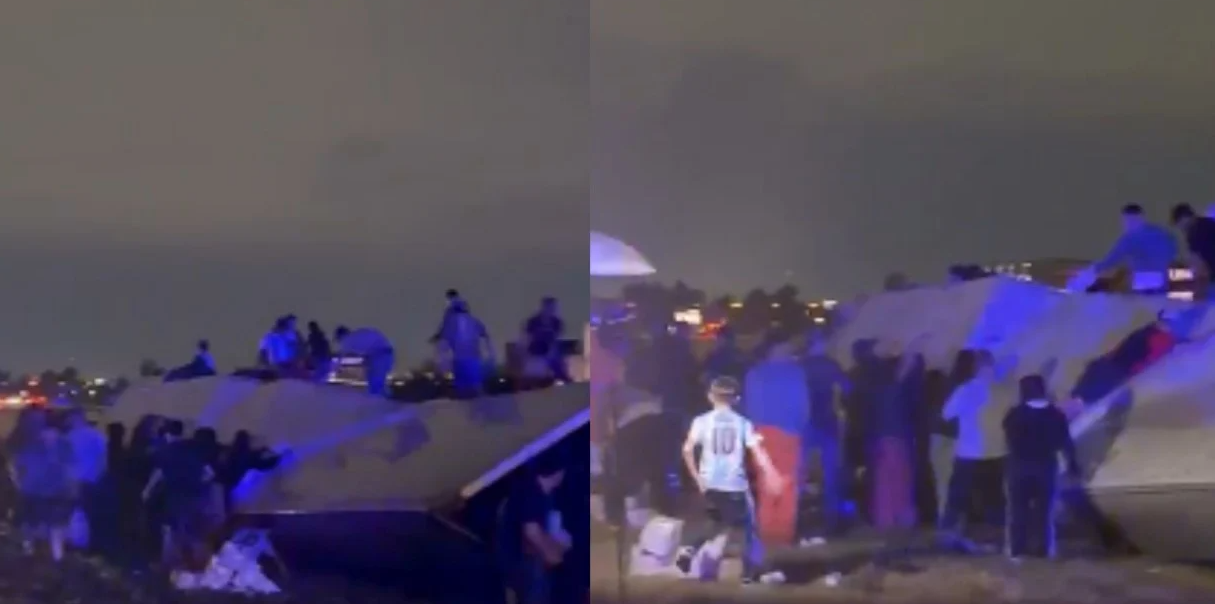 Volcó un camión con lácteos en la autopista Rosario-Córdoba y saquearon parte de la carga