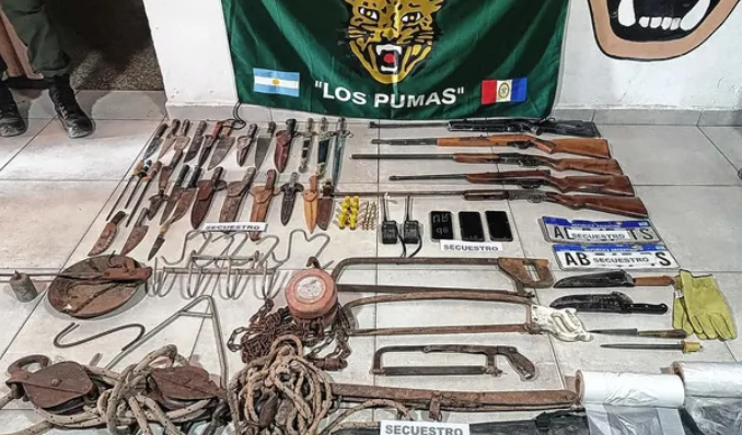 Golpe al delito rural en el norte de Santa Fe: diez aprehendidos y secuestraron armas, vehículos y 120 kilos de carne