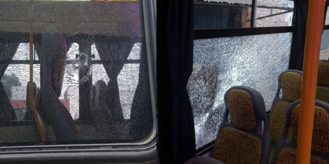 Otra vez un piedrazo provocó lesiones a una pasajera del colectivo “intercountries” en Santa Fe