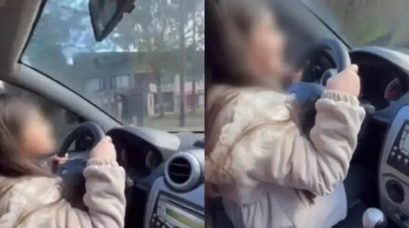 Polémica en Chubut: una nena de 9 años manejó un auto mientras su papá la filmaba