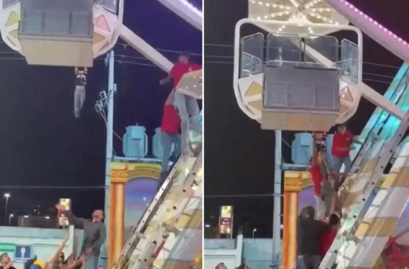Milagro en México: rescataron a un niño que quedó colgado de la rueda de la fortuna en la Feria