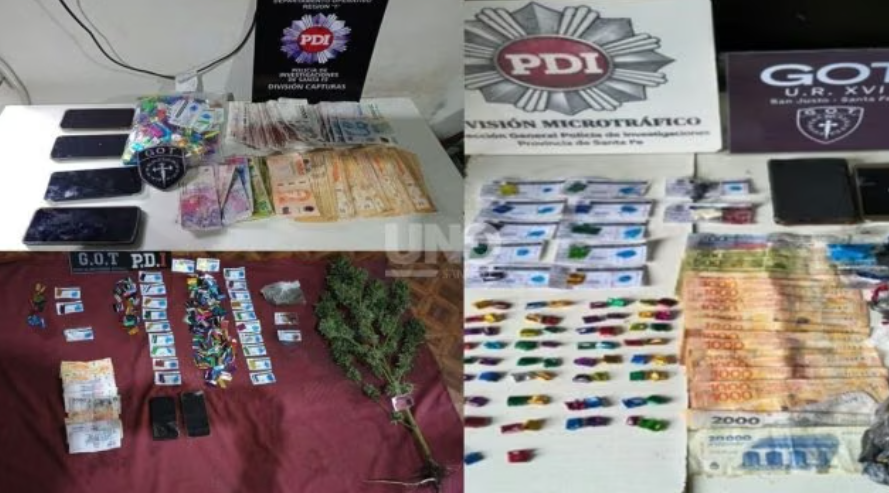 Aprehendieron a nueve personas por presunta venta barrial de drogas en Santa Fe