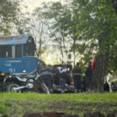 Impresionante choque en Santa Fe: un tren arrastró un auto y la conductora saltó del vehículo antes del impacto